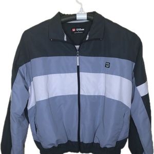 Mens WILSON Gray Ombre Full Zip Track Jacket SZ SM